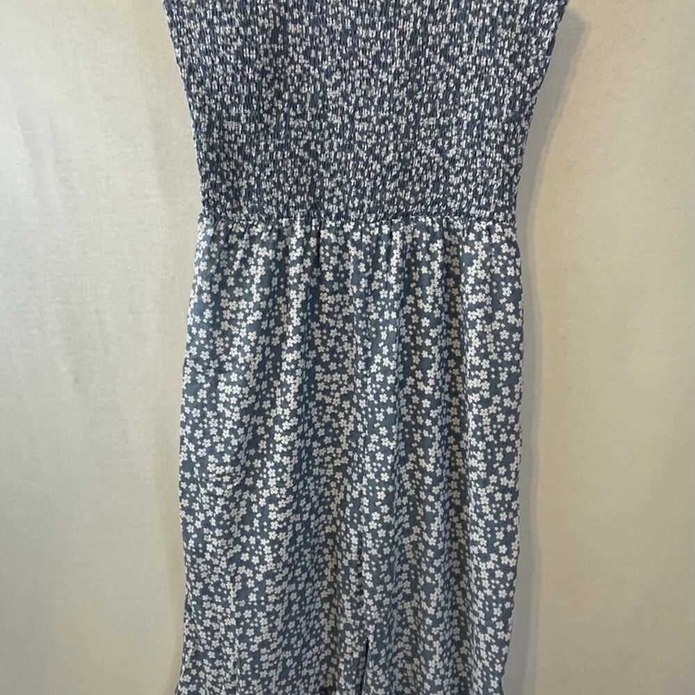 Indie Smocked Bodice Wide Leg Floral Jumpsuit